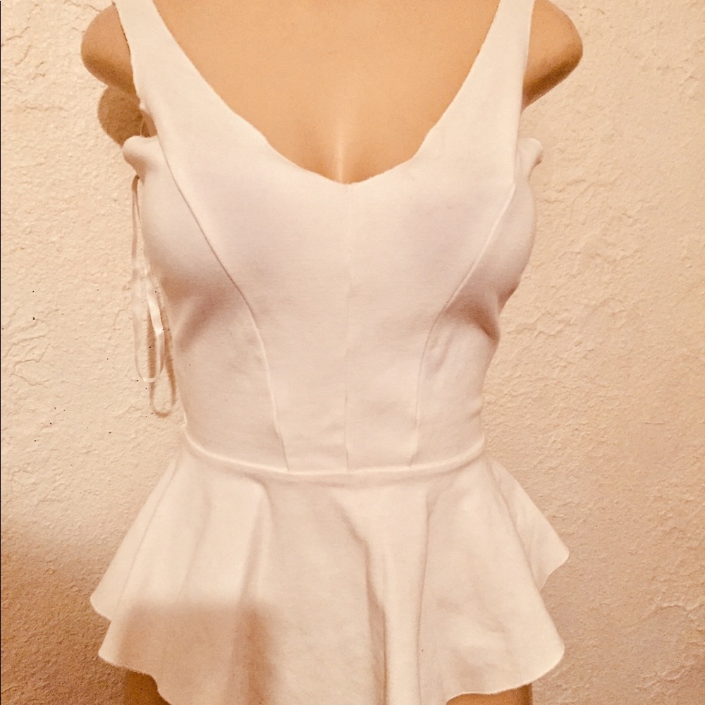 Intermix white peplum top * blouse *